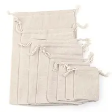 10pcs Jute Drawstring Bags for Gifts #5