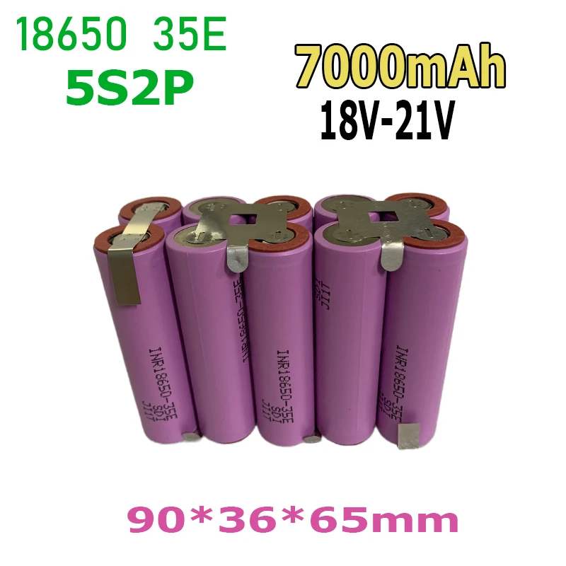 3S2P-5S2P 18650 35E/MJ1 Lithium battery pack 7000mAh Screwdriver Welding Battery