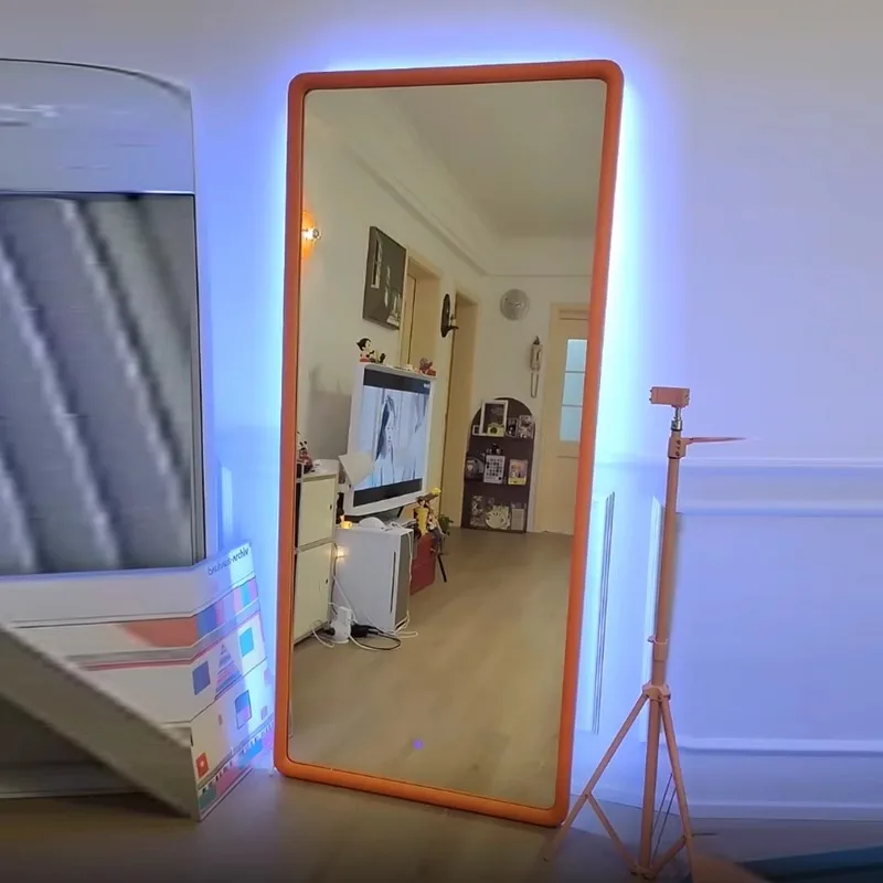 Mirror full body full-length mirror square wall-mounted household