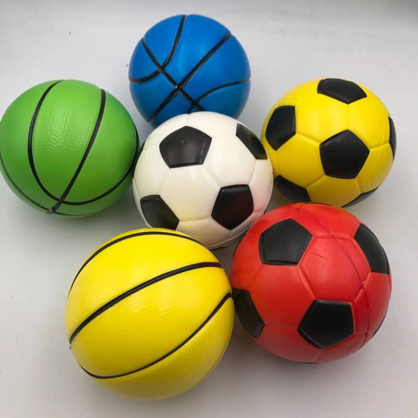 12.5cm de diâmetro futebol basquete 5.5 Polegada esponja do plutônio sólida bola macia indoor crianças brinquedos interativos bola silenciosa
