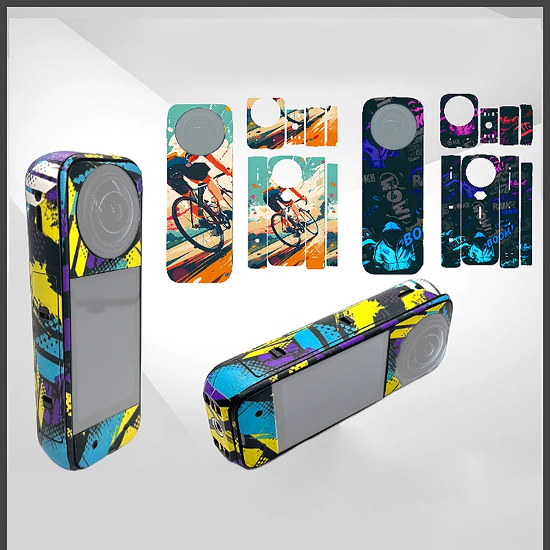 ملصقات زخرفية للكاميرا تغطية كاملة فيلم PVC مقاوم للماء مضاد للخدش غطاء ناعم لـ Insta360 X5