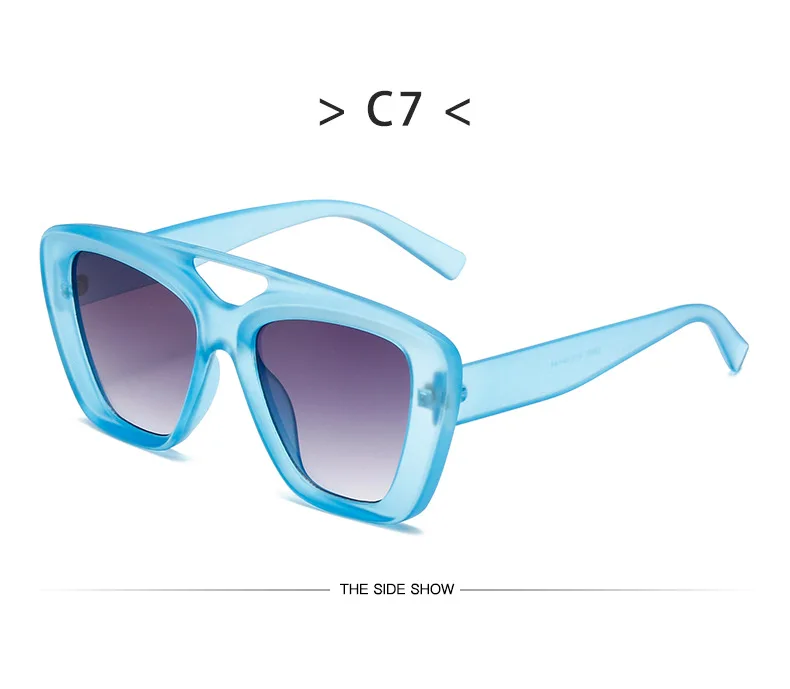 Neue Vintage Quadratische Sonnenbrille für Damen und Herren Marken-Rechteck-Sonnenbrille Ovale Brillen für Männer und Frauen – Detail 16