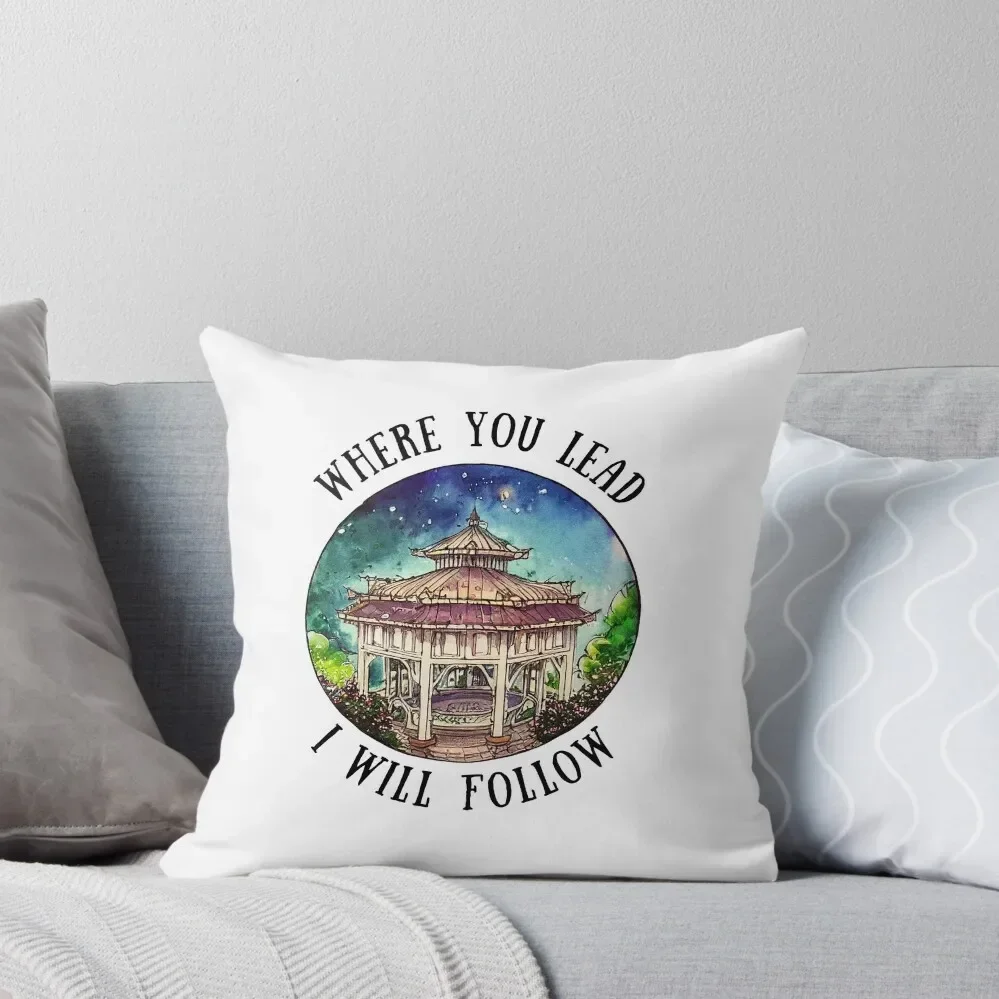 

Gazebo at Town Square - Night Stars - Where You Lead I Will Follow - Gilmore Throw Pillow Throw Pillow Covers pillow