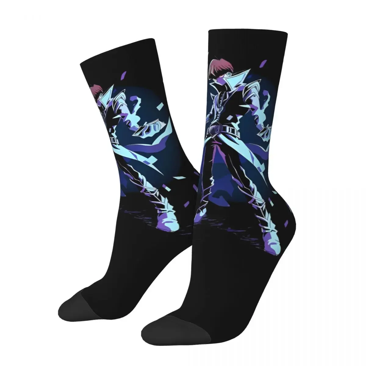 

Funny Yu Gi Oh Kaiba Basketball Socks Polyester Middle Tube Socks for Unisex Breathable