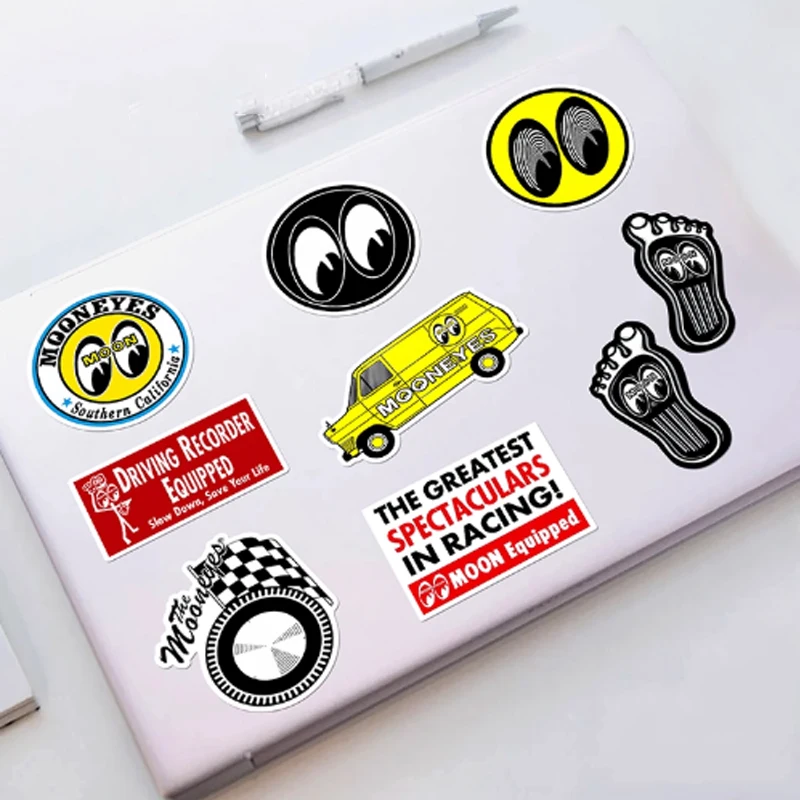 

MOON Retro Motorcycle Racing Car Modification Stickers Laptop Skateboard Helmet Suitcase Waterproof Decals Vinyl Matte Material