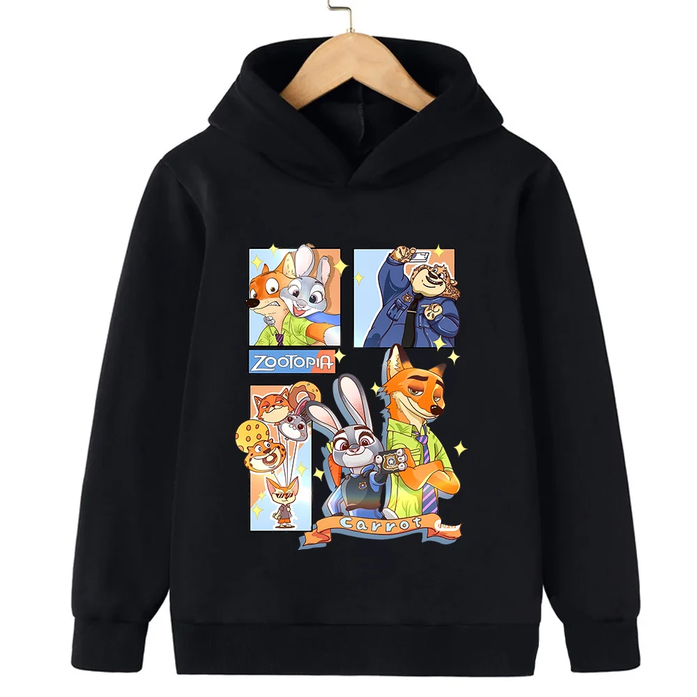 

Hoodie Children Disney Maria Zootopia Winnie Pullover Kid Casual Clothes Kawaii Sweatshirts Girl Boy Cartoon Tops Anime Hoody