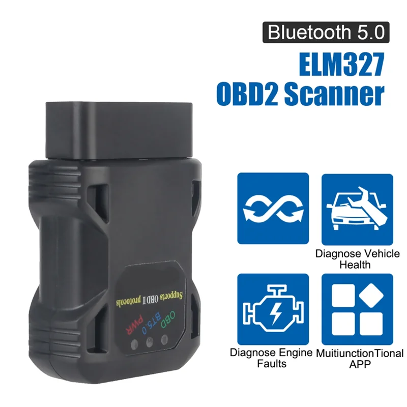 【NEWLY】MINI Bluetooth ELM327 V011 For Windows IOS And Android Compatible Automotive Detector Bluetooth 5.0 Support System Black