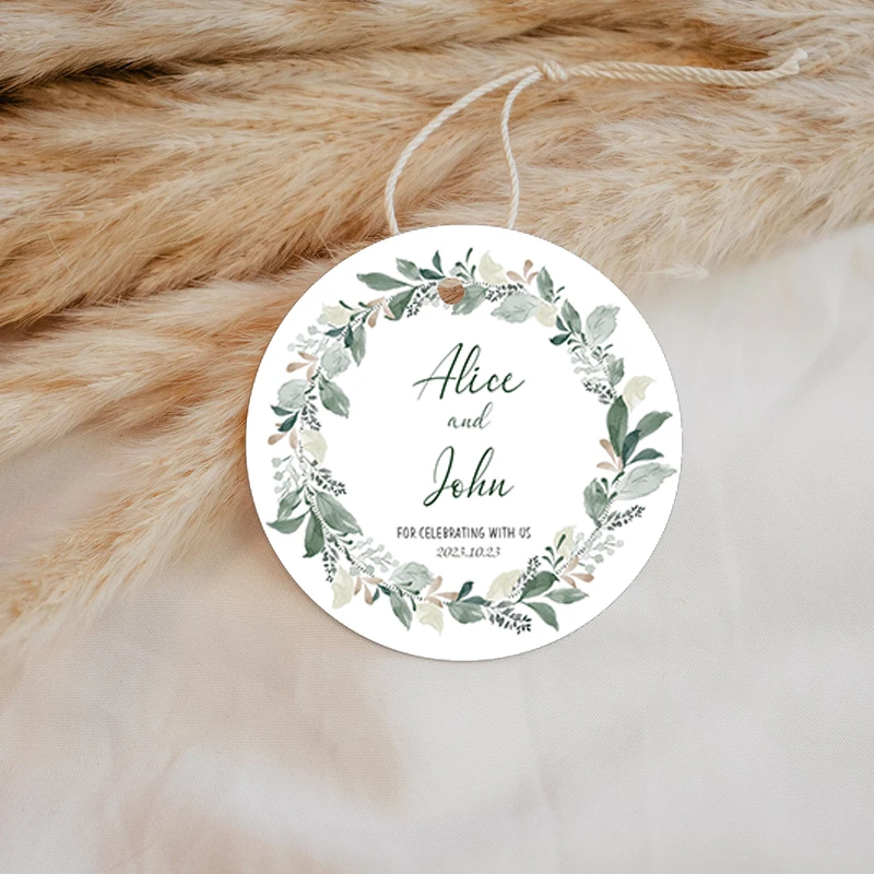 Personalized Wedding Classic Round Tags Custom Name Text Wedding Favorite Tags Custom Thank You Gift Tags