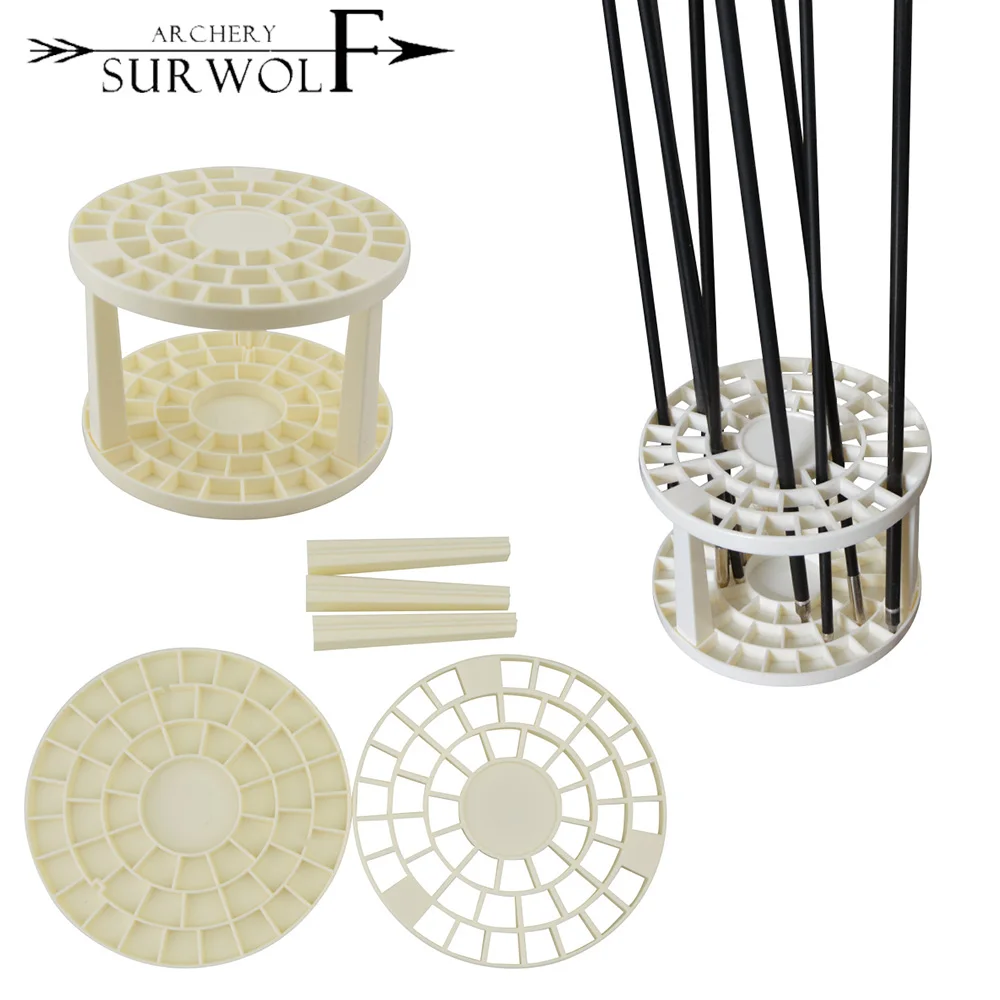 

Archery 49-hole Arrow Stand White ABS Arrow Holder Quiver Can Hold 49 Arrow for All Kinds of Arrows Hunting Shooting Accessories