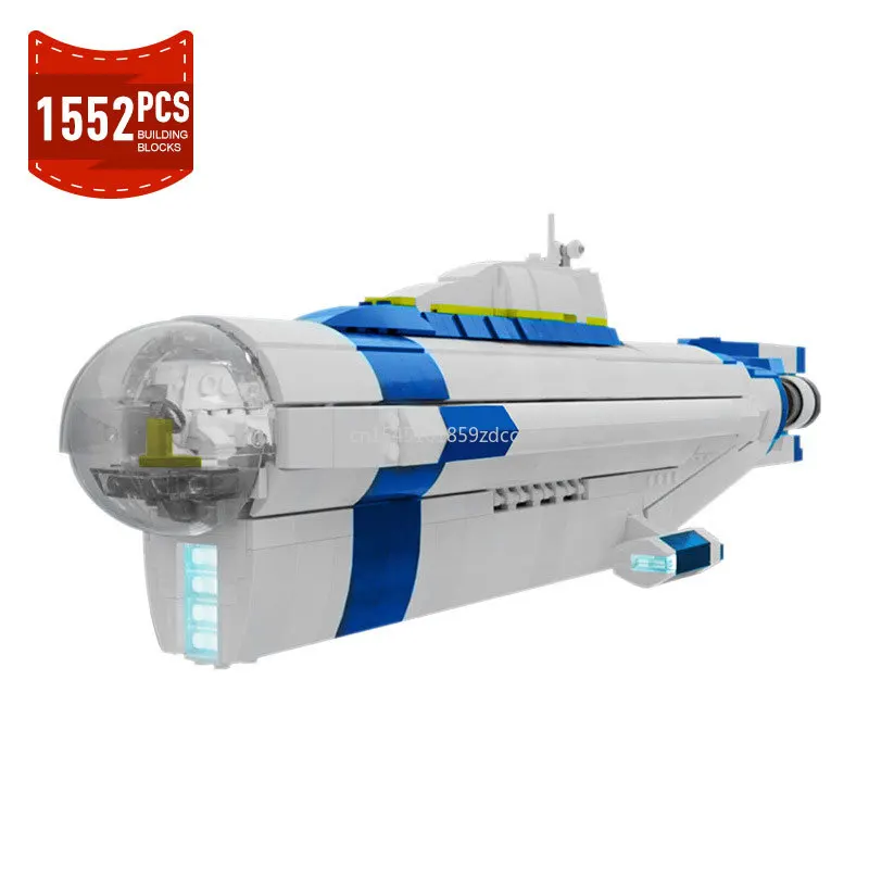 MOC Subnauticaed Cyclops Submarine Building Block Set Deep Diving Sailing Seamoth Warship Bricks DIY Bricks Toys Xmas Gift