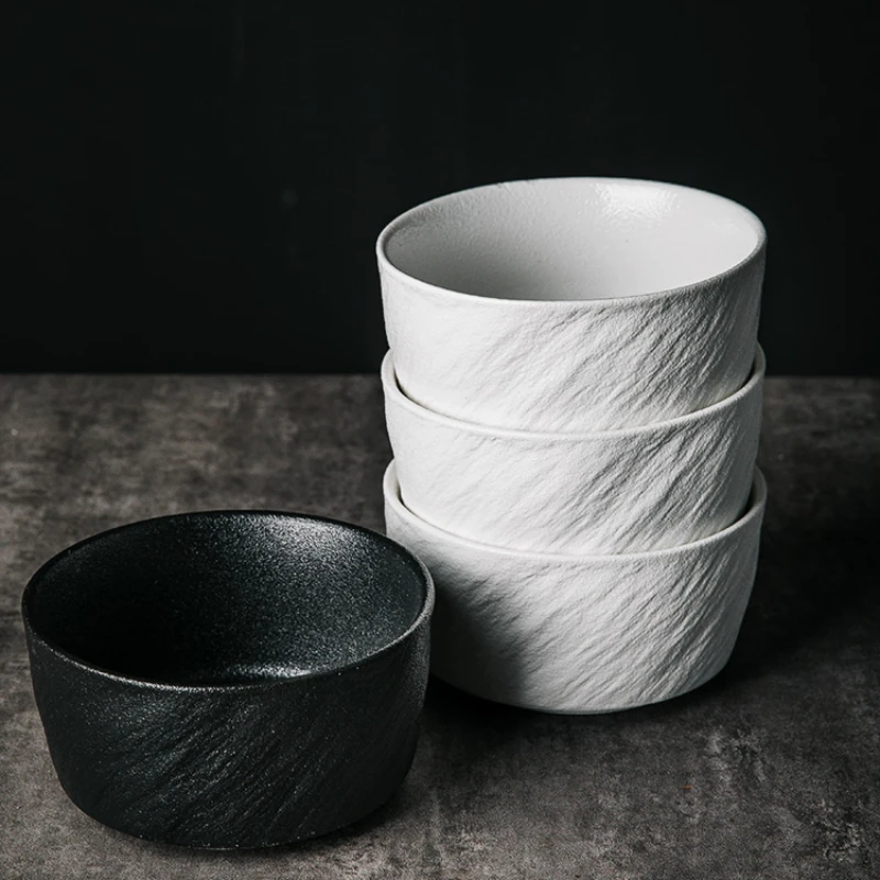 

Керамическая миска с креативным каменным узором, домашний завтрак, фруктовый овсяный десерт, принадлежности для домашней кухни