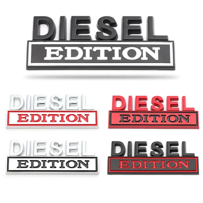 Para edição diesel mazda honda ford toyota audi volkswagen peugeot corpo do carro emblema lateral adesivo capa dianteira grade emblema