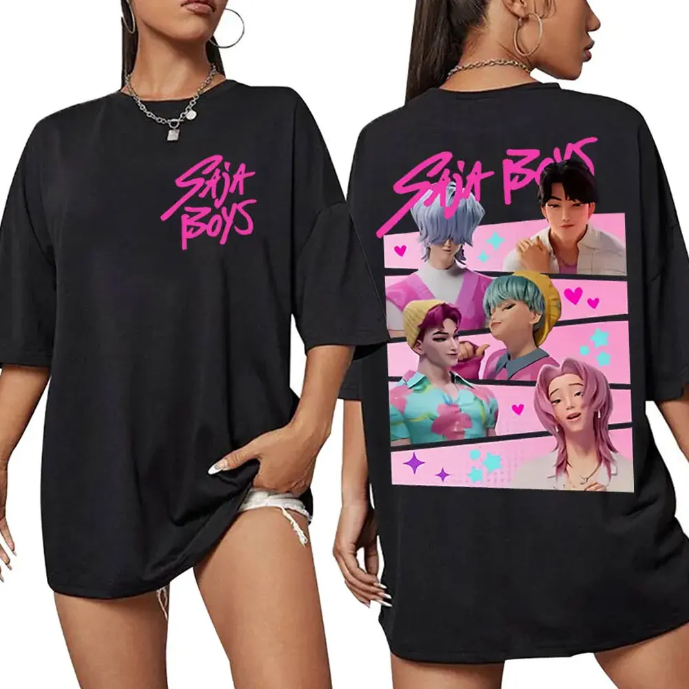 K-pop Demon Hunters Rumi Mira Zpey 2025 Film T-shirt grafica Uomo Donna Harajuku T-shirt in cotone oversize di alta qualità Streetwear