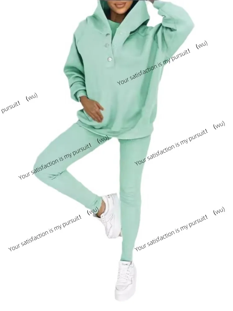 Casual Einfarbig Sportlichen Stil Drei Stück Set Frauen Mit Kapuze Sweatshirt Weste Dünne Hosen 3-teiliges Sets Dame Pendeln Anzüge