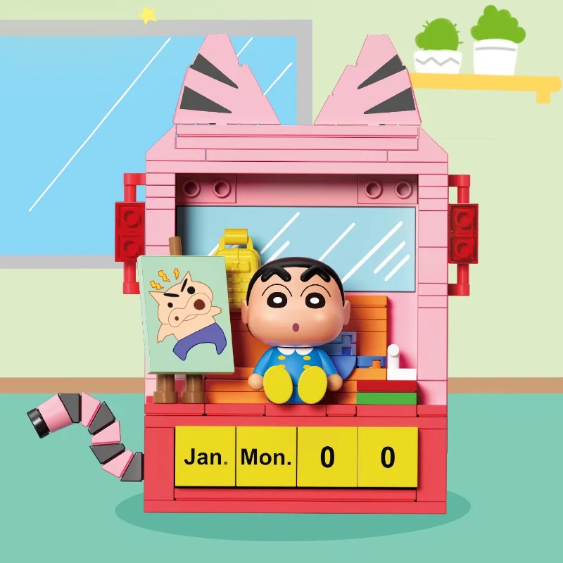 

WONDER MOON Календарь-магнит на холодильник Crayon Shin Chan Fun Time, конструктор, игрушка-сюрприз, милая мультяшная фигурка