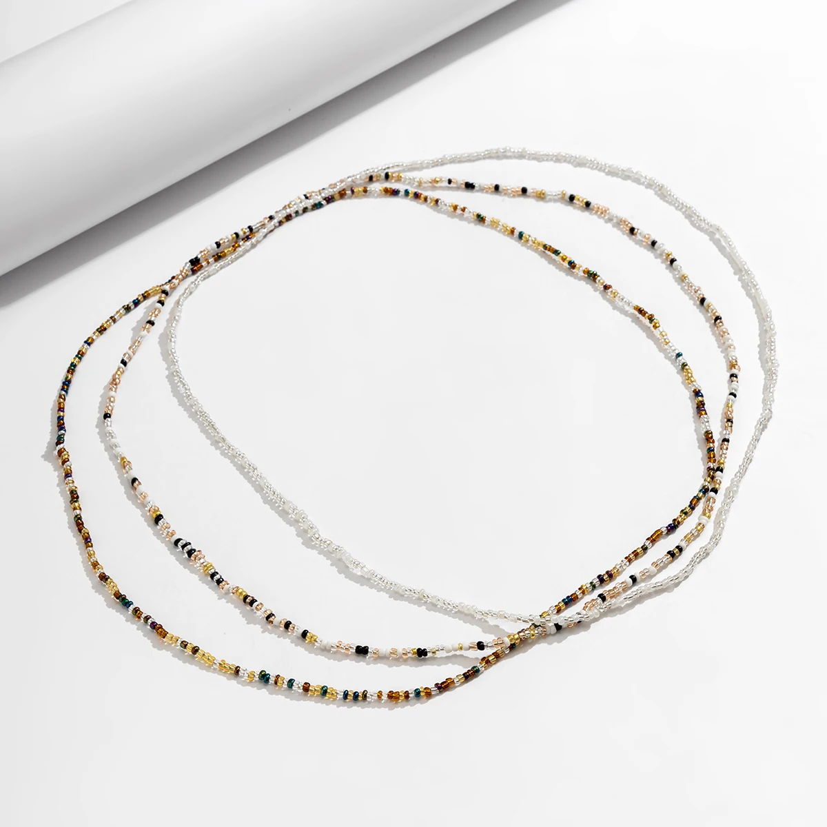 Ingemark 3Pcs Bohemia Waist Bead Belly Belt Chains for Women Wed Bridal Sexy Summer Bikini Elastic Body Jewelry Y2K Accessories