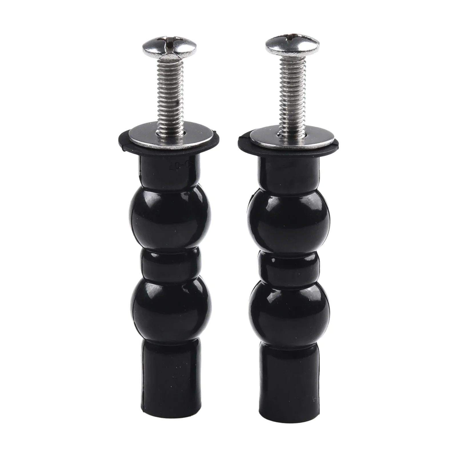 2 Pack Toilet Hinge Screw Replacement, Expanding Rubber Bolt Top Nuts Set, Sturdy and Reliable, Fits Most Toilet Models