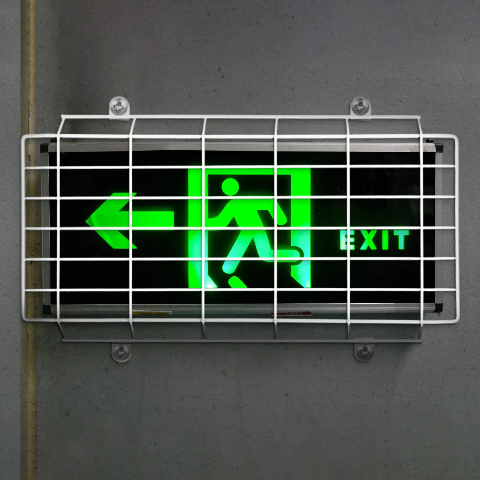 Premium Metal Emergency Light Protective Guard Wall Mount Exit Sign Wire Cover Durable Safe For Public Places Decorative Plate