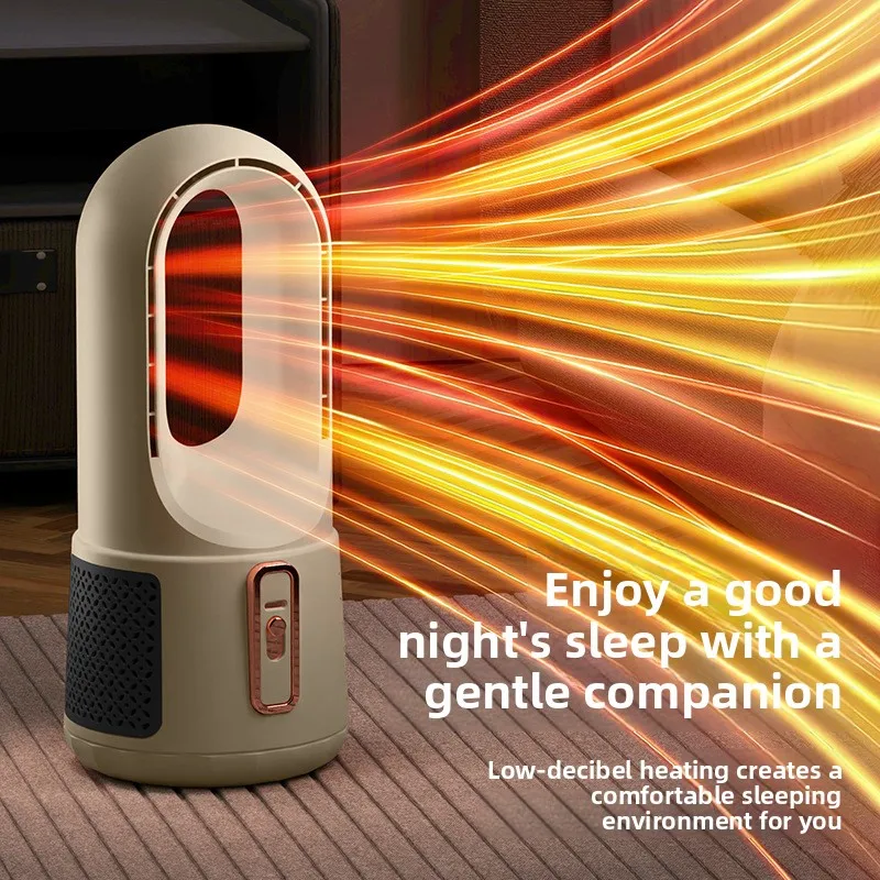 Novo aquecedor de ar quente portátil sem lâmina, aquecedor de circulação doméstico de poupança de energia, aquecedor elétrico térmico de velocidade de mesa
