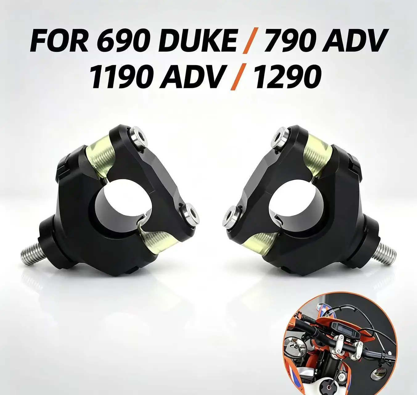 Регулируемый прогрессивный демпфер руля для мотоциклов 690 Duke, 790, 890, 1190 ADV, 1290 Super Adventure, крепление-райзер для руля