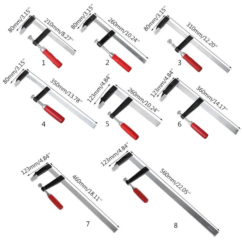 Heavy Duty F-Clamp Bar Clip Clamp for woodworking High Strength  Clamping Ca