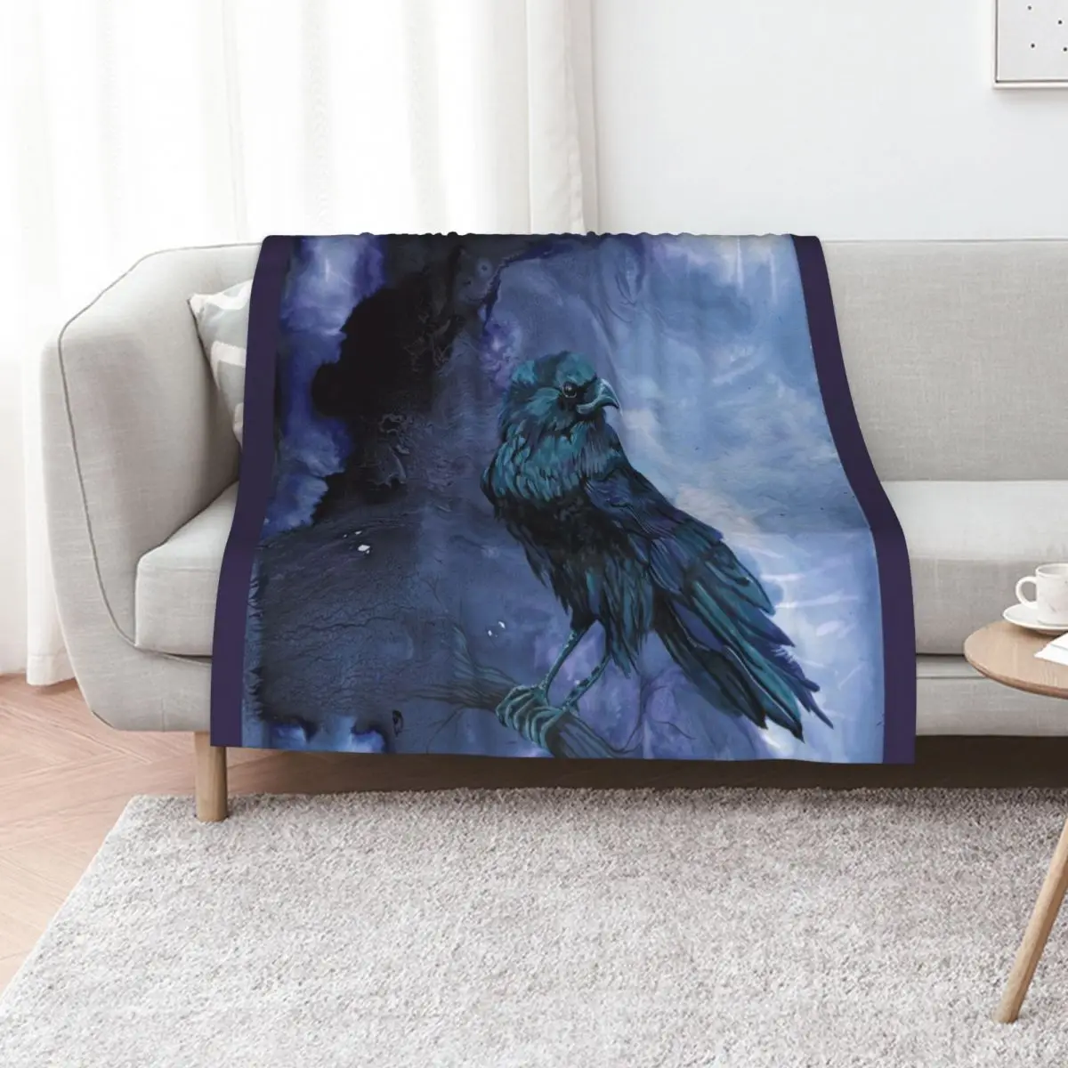 Raven Throw Blanket Soft Flannel Fabric Tourist Luxury Brand Bed Fashionable Blankets Sofas Of Decoration Blankets