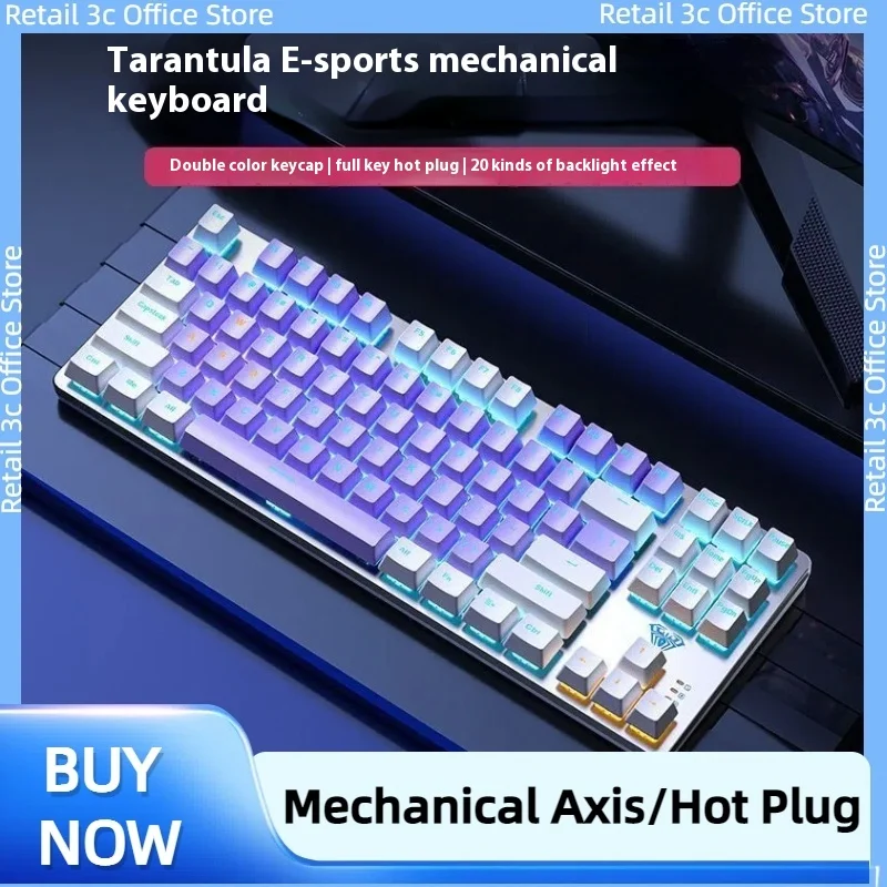 

Aula F3587 Mechanical Keyboard Wired Ergonomics Keyline Separation Hot Swappable Rgb 87key Abs Laptop Customized Gaming Keyboard