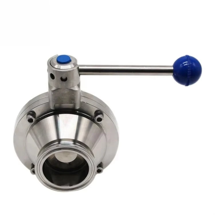 تصنيع نوعية جيدة 2 بوصة DN15 صمام التحكم الصحي 304 الفولاذ المقاوم للصدأ فراشة نوع الكرة صمام