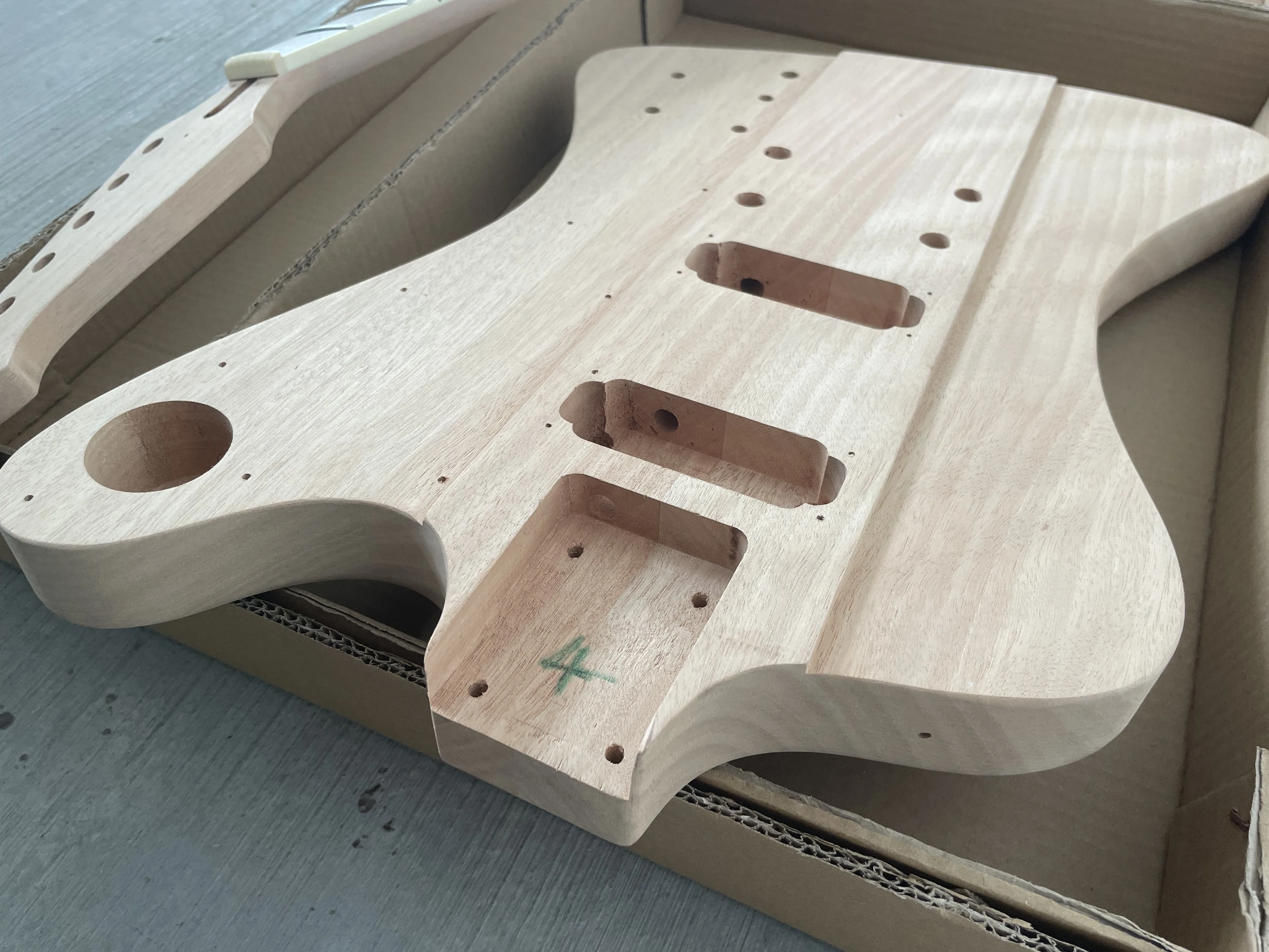 DIY Electric Guitar Kit For Firebird Style Mahogany Body&Neck Rosewood Fingerboard 6String