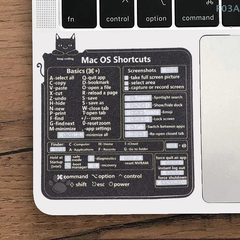 

Стикеры для клавиатуры Mac OS со съемными наклейками