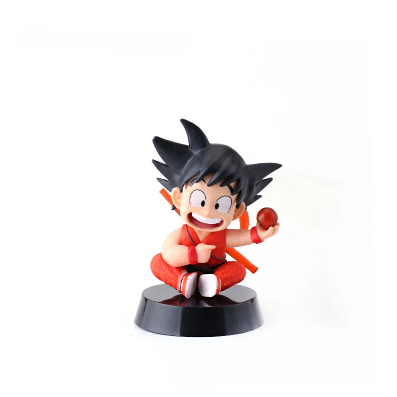 1pc BallQVersion Sitting Posture Childhood Wukong Holding Toy Cake Decoration Cartoon Anime