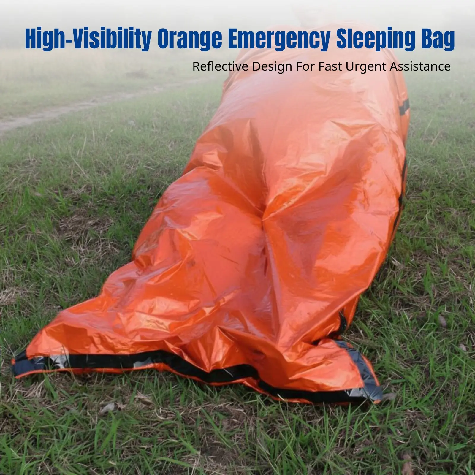 emergency-sleeping-bag-for-outdoor-camping-survival-thermal-pe-tear-resistant-orange-portable-multi-use