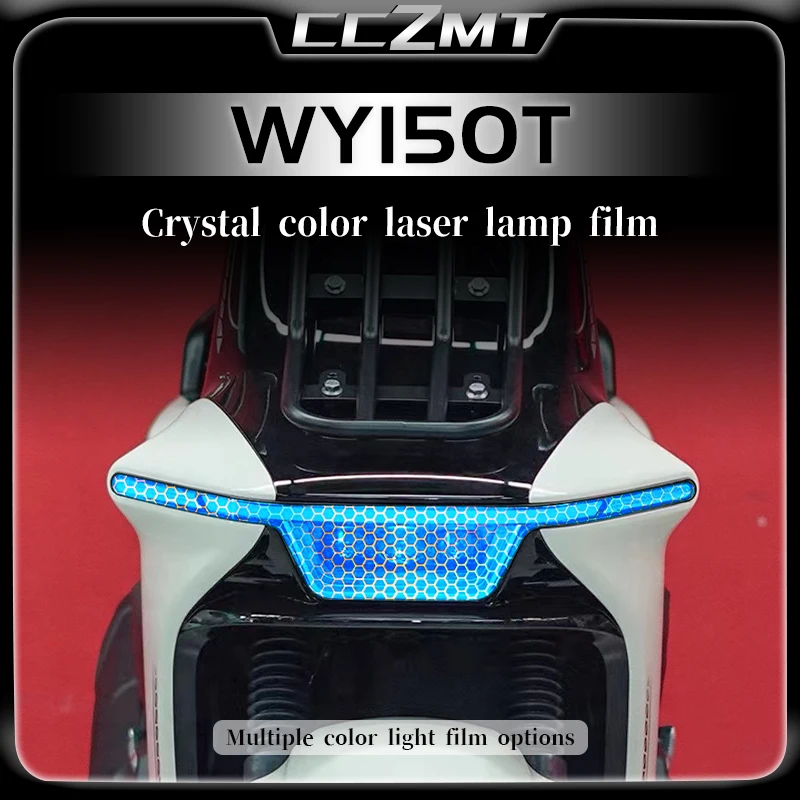 

For MOTOFINO WY150T headlights taillights protective stickers honeycomb laser film modification accessories