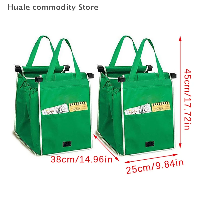 صديقة للبيئة عربة حمل حقيبة تسوق من السوبر ماركت رشاقته عربة أكياس حقائب اليد سعة كبيرة قابلة للطي حقيبة عربة قابلة لإعادة الاستخدام