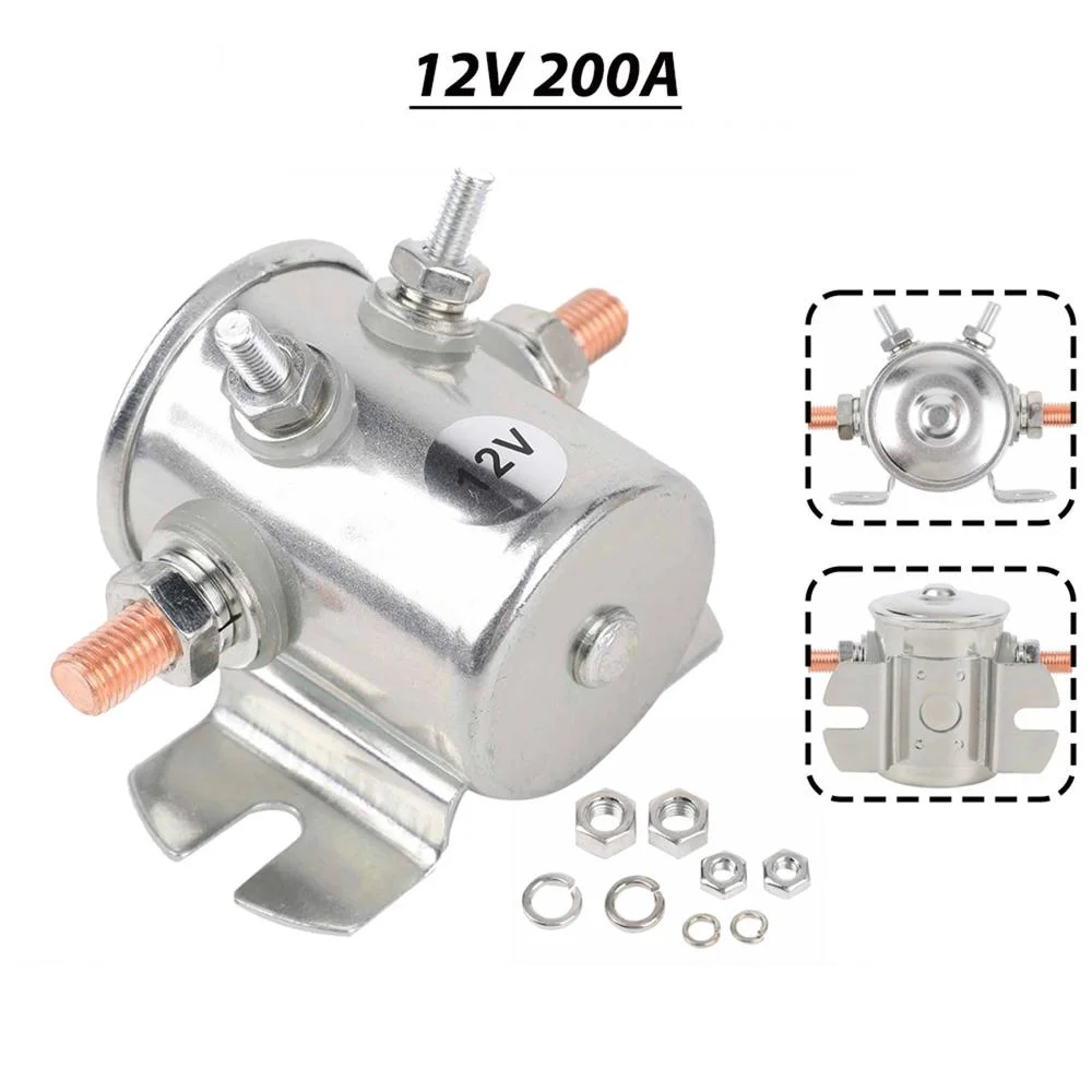 12V 200A 4 Terminal Electric Winch Rocker Switch Relay Solenoid Heavy Duty Contactor for ATV UTV 4x4 Truck Recovery Winch