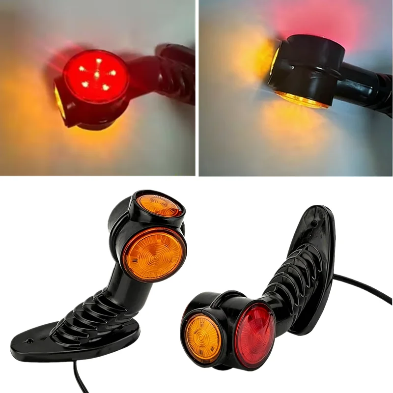 2PCS Car LED Side Lamp Truck Marker Lights Systems for Trailer Lorry Caravans Indicator Lamp Outline LED Clearance Lights