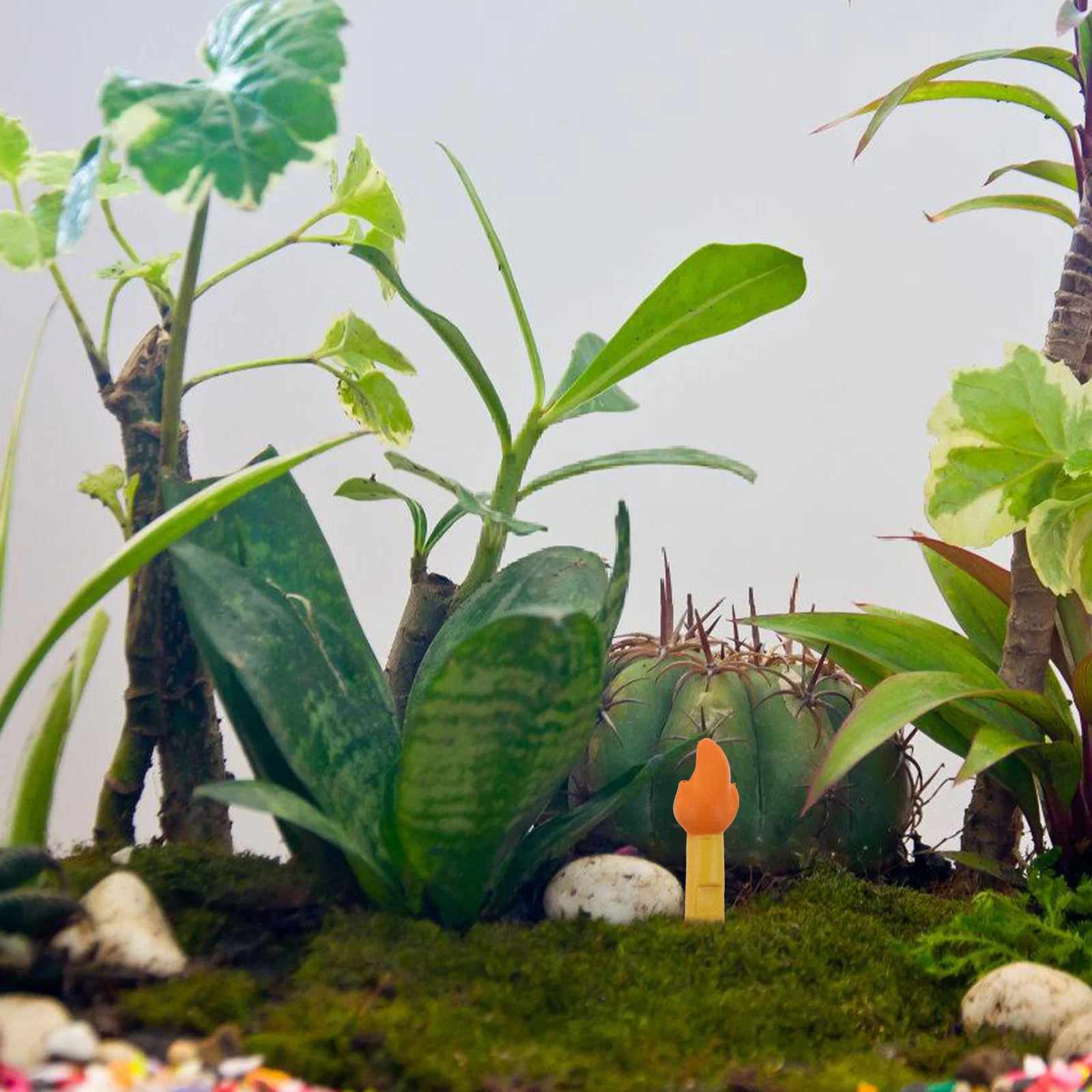 10 pçs ornamento de resina de fogueira em miniatura para micro paisagem casa de bonecas acessórios fingir fogo decoração artificial fogueira