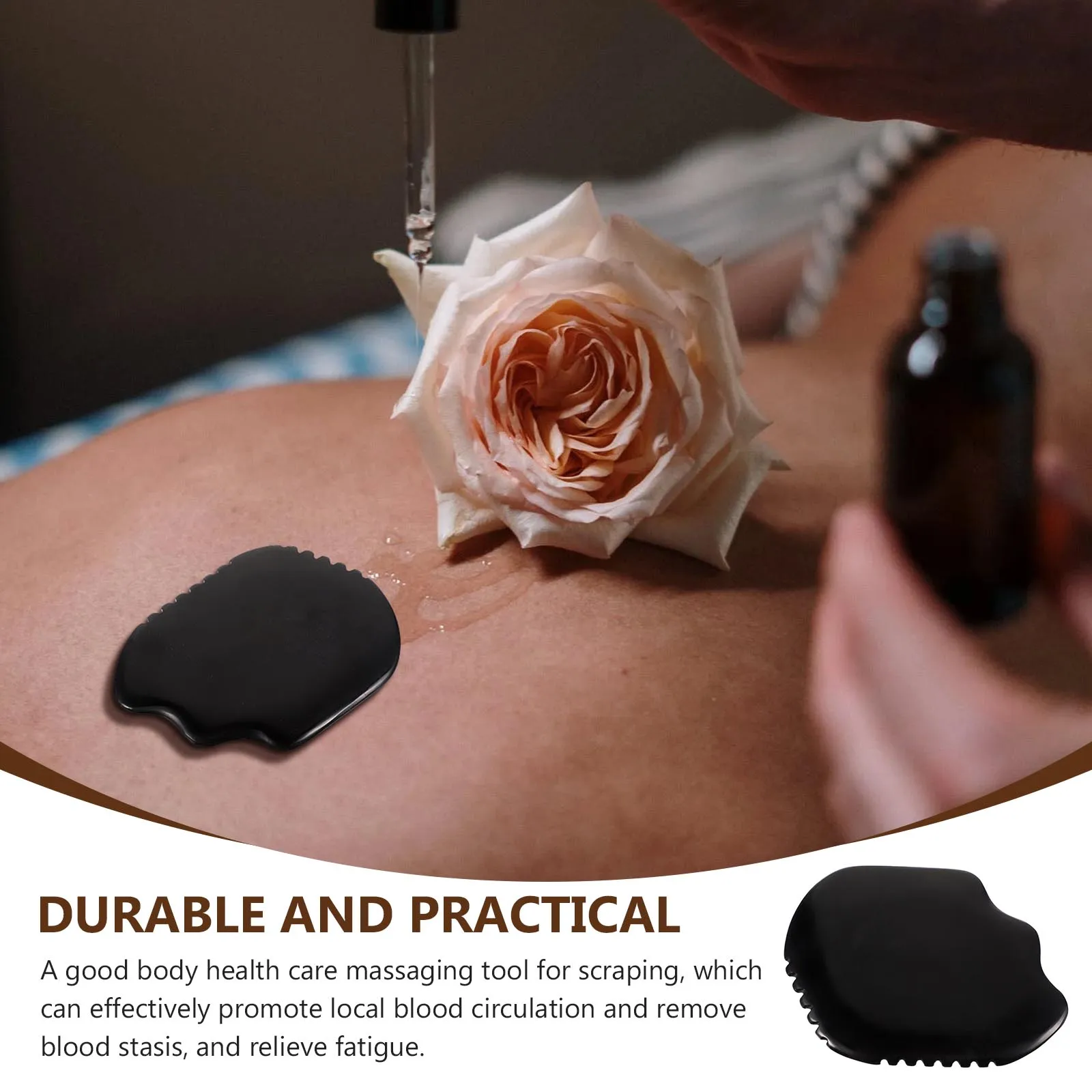 

Natural Stone Gua Sha Board Handheld Scraping Plate Body Massager For Meridian Unblocking Blood Circulation Ergonomic Design