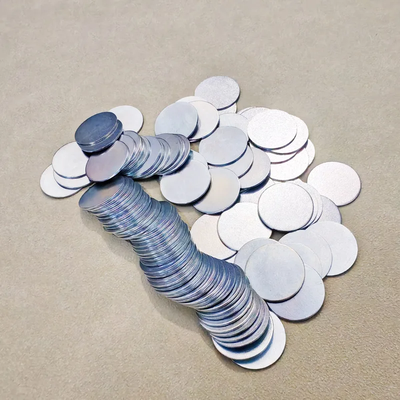 100Pcs Ultra-thin Round Iron Sheet Mobile Phone Iron Plate Small Suction Iron Sheet Square Circular DIY Eye Shadow Button Patch
