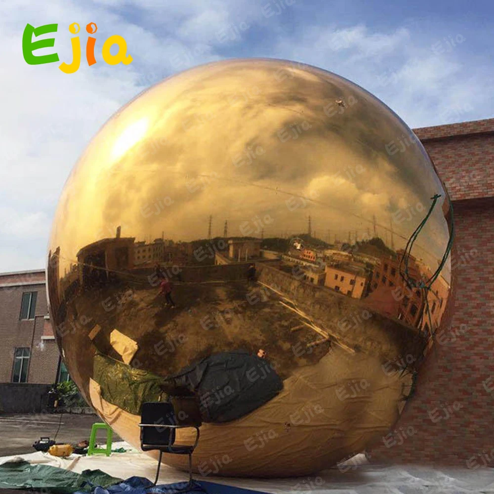 1/2m Giant Event Decoration PVC Floating Sphere Mirror Balloon Disco Shinny Inflatable Mirror Ball For  Home Party Decoration