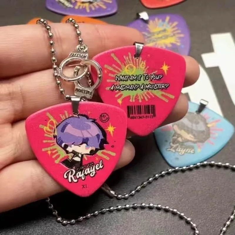 Amor y espacio profundo Xavier Zayne Sylus lindos accesorios de dibujos animados de Anime llavero de selección de guitarra colgante decorativo de dibujos animados creativos
