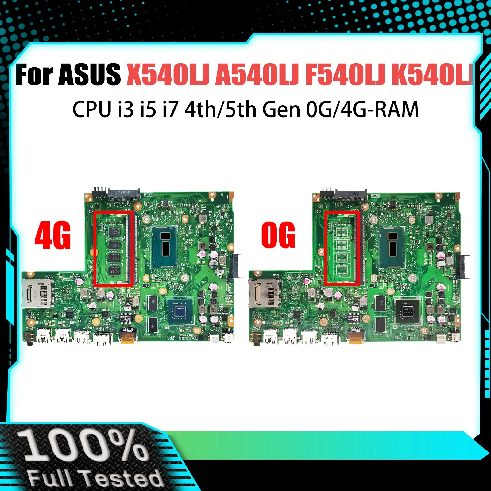 Placa Base para Laptop ASUS R540U X540U F540U X540UPR VivoBook R540UP X540UP C520UP FL5700U A540U VM520UP