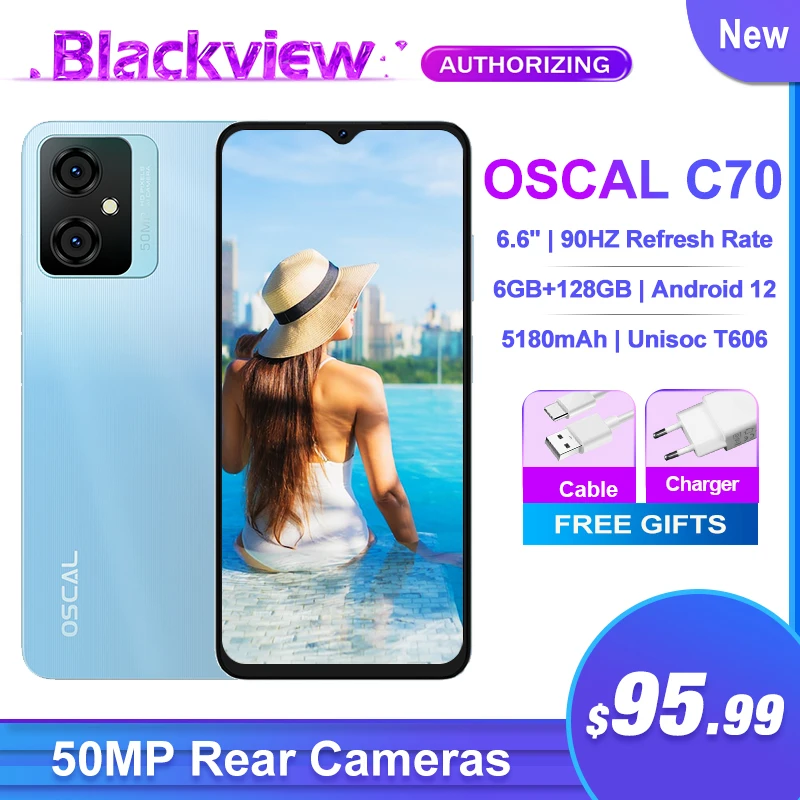 Blackview Oscal C70 Smartphone 6GB+128GB 50MP Camera 6.6