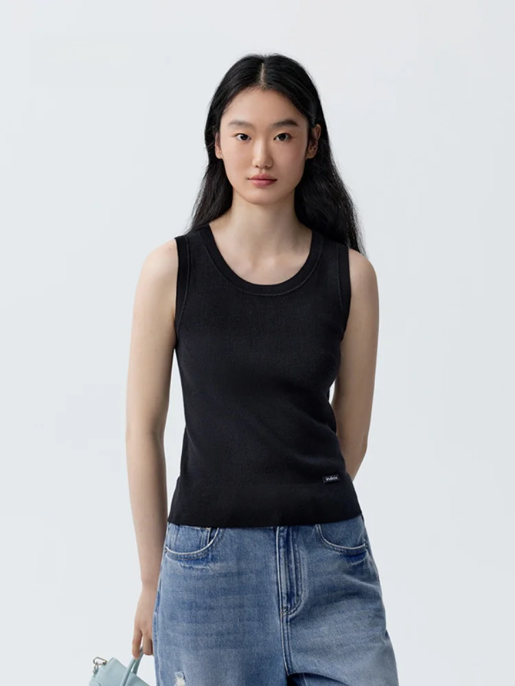

Женская базовая майка Indicia Spring New Style, королевский синий цвет, повседневная, из полиэстера, с круглым вырезом, H-образный крой, тонкая модель