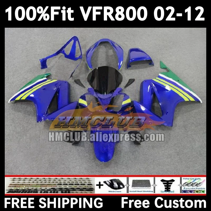 Interceptor For HONDA VFR800RR VFR800 70No.72 VFR 800RR 800 RR 2002 2003 2004 2005 2006 2007 08 09 10 11 12 Fairing moistar blue