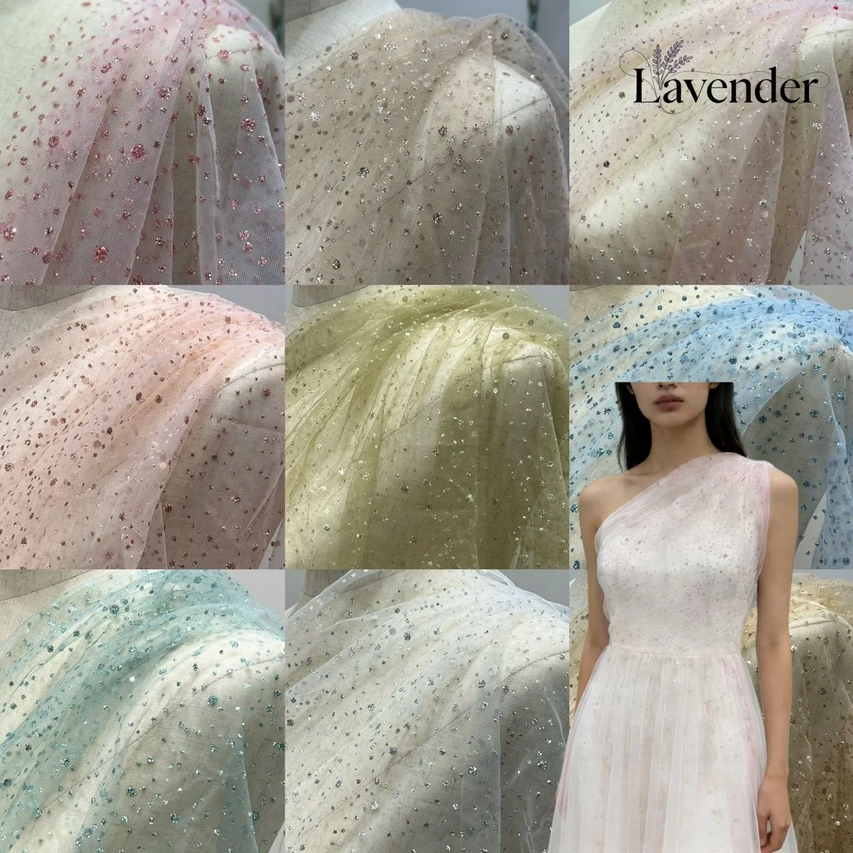 Tela de malla con puntos rosas brillantes y bronceadores, ropa para bebé, accesorios para el cabello, velo, tela decorativa, hilo hecho a mano para bricolaje