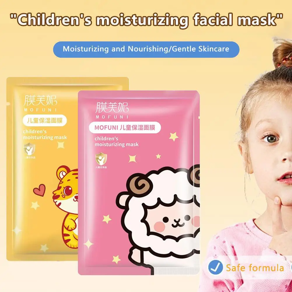 10pcs Cartoon Facial Mask For Children Deep Hydrating Sheet Mask Moisturizing Skincare Tiger Rabbit Face Mask Skin Care 2026 image 5