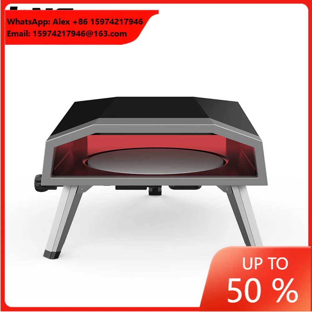 Hot Selling Foldable Portable 16 Inch Outdoor Manual Rotation Gas Pizza Oven Grills