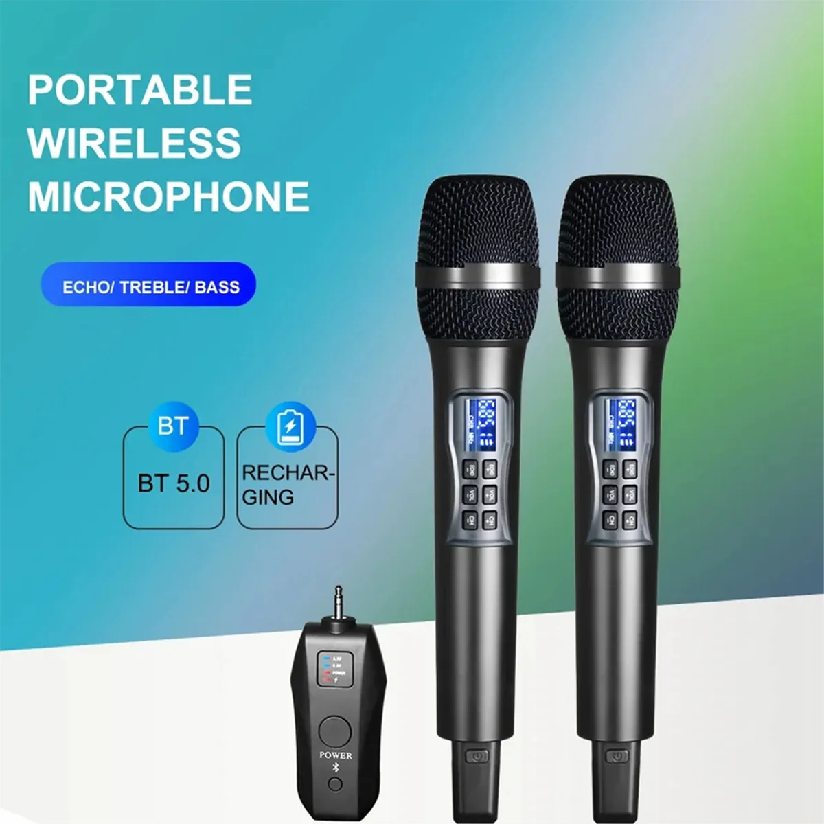 Wireless Microphone Receiver Audio Singing Performance Professional Home Reverberation Handheld Karaoke Microphone