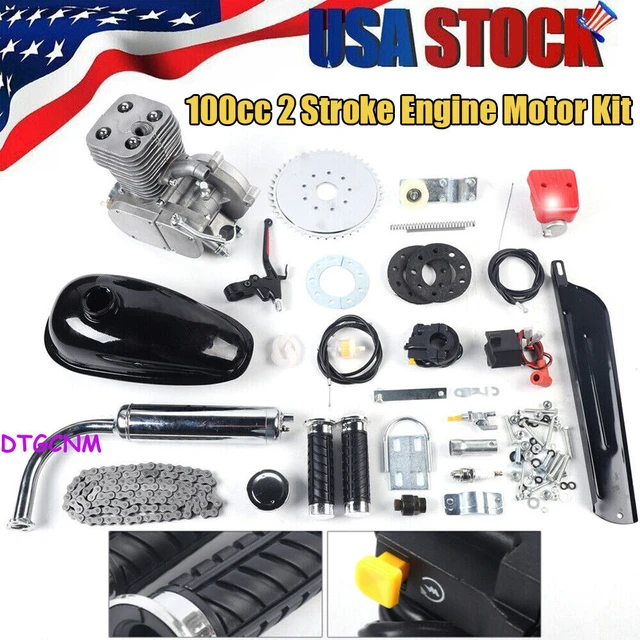 2 Stroke 100CC Bicycle Motorized Gas Petrol Bike Engine Motor Kit CDI Full Set AliExpress